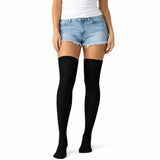 Over Knee Stay Up Stockings - Black (Halloween Costume Socks & Fancy Dress Party)