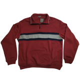 Mens Adult 1/4 Zip Jumper Sweater Pullover Basic Warm Winter Jacket Cotton - Blue