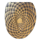 3-Tone Cross-Weave Paper Straw Trilby Hat - Natural & Black