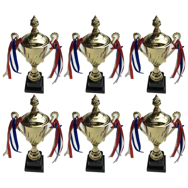 6x 30cm Gold Trophy Cup Bulk Pack - Events Award/Sports Day Winners