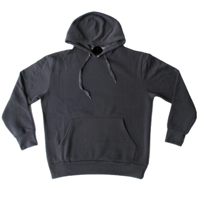 Adult Unisex Mens Plain Basic Pullover Hoodie Sweater Sweatshirt Warm Jumper - Black - S