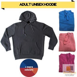 Adult Unisex Mens Plain Basic Pullover Hoodie Sweater Sweatshirt Warm Jumper - Black