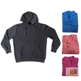 Adult Unisex Mens Plain Basic Pullover Hoodie Sweater Sweatshirt Warm Jumper - Black