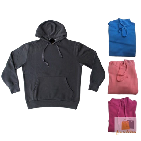 Adult Unisex Mens Plain Basic Pullover Hoodie Sweater Sweatshirt Warm Jumper