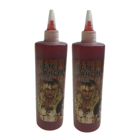 2x 450ml Vampire Fake Blood - Red Zombie Halloween Make Up Gel (Horror Accessory)