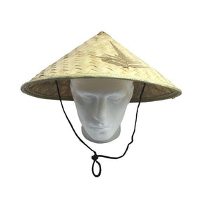 Deluxe VIETNAMESE HAT - Traditional Asian Bamboo Sun Cap for Halloween/Costume Party