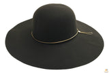 Womens Floppy Wide Brim Felt Hat - Brown - One Size (Vintage Style)