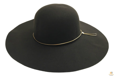 Womens Floppy Wide Brim Felt Hat - Brown - One Size (Vintage Style)