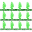 12x 1920s Green Wide Flapper Headband w/ Feather & Sequins Bulk Pack - Gatsby/Charleston Costume