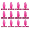 12x 1920s Hot Pink Wide Flapper Headband w/ Feather & Sequins Bulk Pack - Gatsby/Charleston Costume