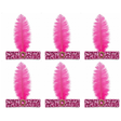 6x 1920s Hot Pink Wide Flapper Headband w/ Feather & Sequins Bulk Pack - Gatsby/Charleston Costume