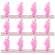 12x 1920s Light Pink Wide Flapper Headband w/ Feather & Sequins Bulk Pack - Gatsby/Charleston Costume