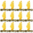 12x 1920s Orange Wide Flapper Headband w/ Feather & Sequins Bulk Pack - Gatsby/Charleston Costume
