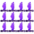 12x 1920s Purple Wide Flapper Headband w/ Feather & Sequins Bulk Pack - Gatsby/Charleston Costume