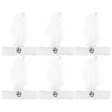 6x 1920s White Wide Flapper Headband w/ Feather & Sequins Bulk Pack - Gatsby/Charleston Costume