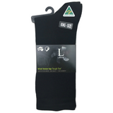 Lafitte Australian Made Wool Loose Top Socks - Black - Size 6-10 (Tough Toe Socks)