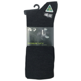 Lafitte Australian Made Wool Loose Top Socks - Charcoal - Size 6-10 (Tough Toe Socks)