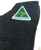 Lafitte Australian Made Wool Loose Top Socks - Charcoal - Size 6-10 (Tough Toe Socks)
