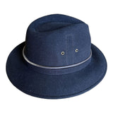 Satin Lined Wool Felt Fedora Hat - Black