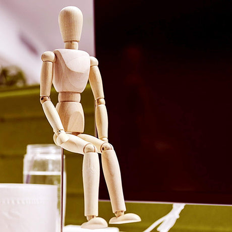 12" Wooden Male Artist Mannequin Doll - Sketch Model & Drawing Aid