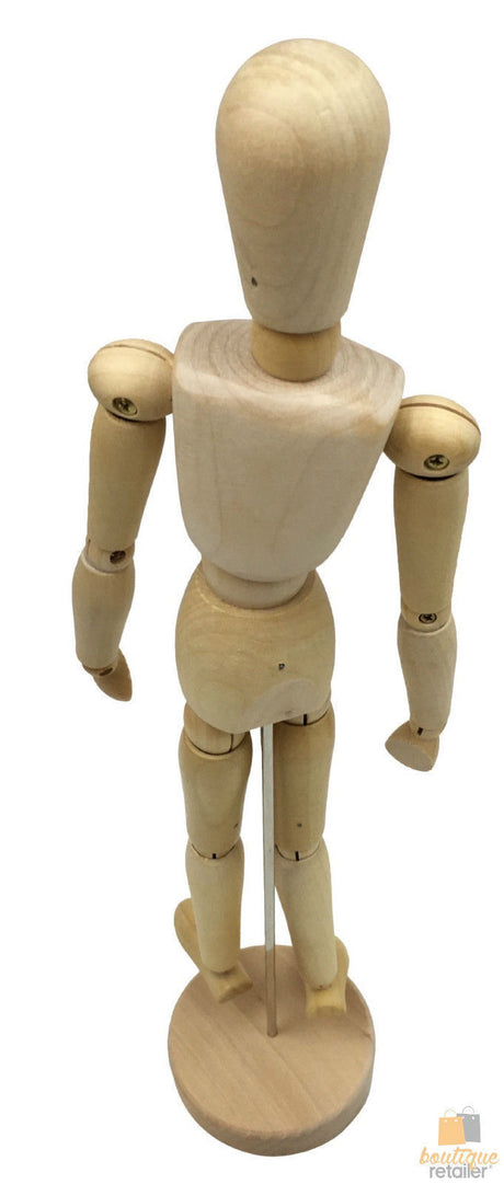 12" Wooden Male Artist Mannequin Doll - Sketch Model & Drawing Aid