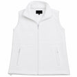 Mens White Polar Fleece Vest - Thick Casual Warm Winter Fleecy Jacket - White