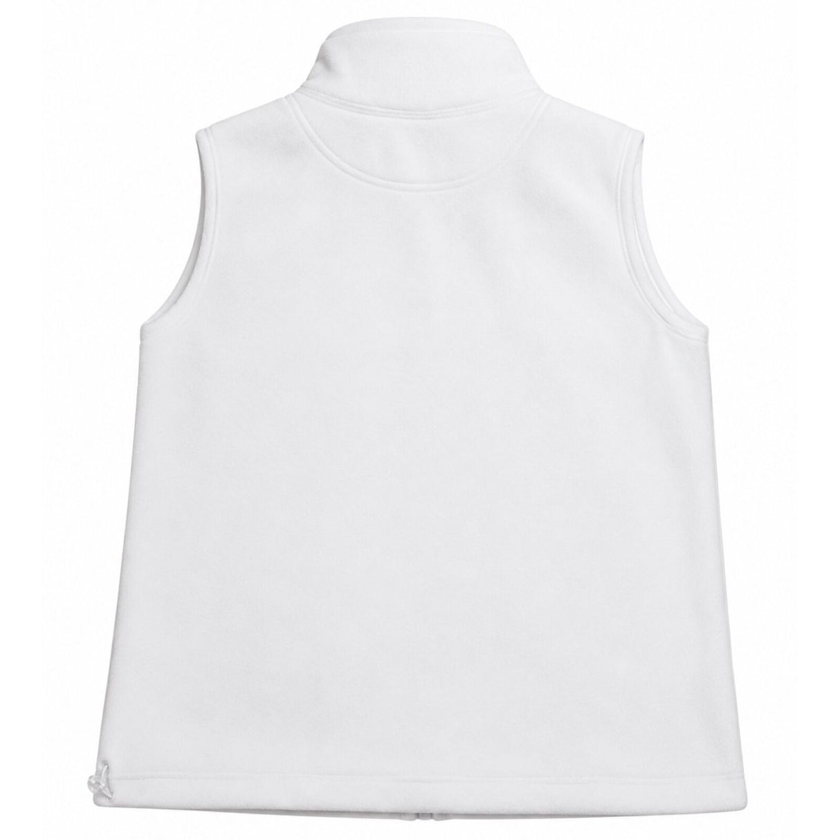 Mens White Polar Fleece Vest - Thick Casual Warm Winter Fleecy Jacket