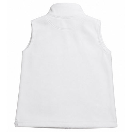 Mens White Polar Fleece Vest - Thick Casual Warm Winter Fleecy Jacket