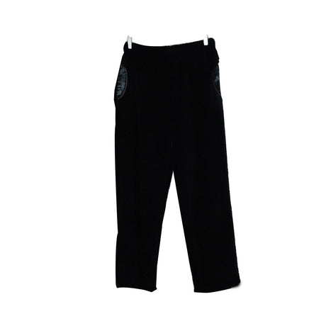 Womens Coral Fleece Fur Track Pants - Black (Ultra Comfy Pyjama Bottoms)