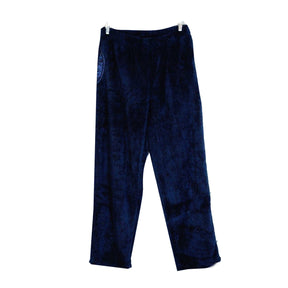 Womens Coral Fleece Fur Track Pants (Ultra Comfy Pyjama Sleepwear Bottoms) - Sapphire Blue