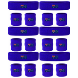 6x Australian Flag Wristband & Headband Set Bulk Pack - Terry Towelling Cotton Tennis Sweatbands