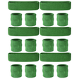 6x Green Wristband & Headband Set Bulk Pack - Terry Towelling Cotton Tennis Sweatbands
