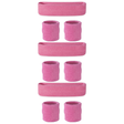 3x Light Pink Wristband & Headband Set Pack - Terry Towelling Cotton Tennis Sweatbands