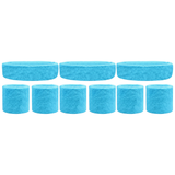 3x Sky Blue Wristband & Headband Set Pack - Terry Towelling Cotton Tennis Sweatbands