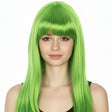 Green Long Straight Wig w/ Fringe - Womens Cosplay Costume/Fancy Dress Party