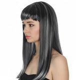 Grey Long Straight Wig w/ Fringe - Womens Cosplay Costume/Fancy Dress Party