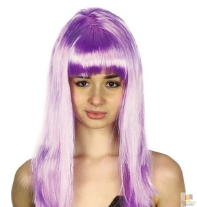 Light Purple Long Straight Wig w/ Fringe - Womens Cosplay Costume/Fancy Dress Party