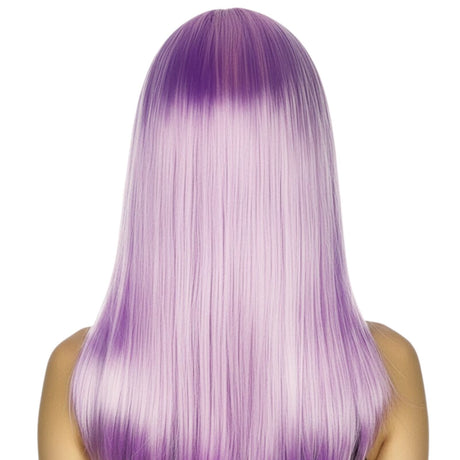 Light Purple Long Straight Wig w/ Fringe - Womens Cosplay Costume/Fancy Dress Party