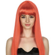 Red Long Straight Wig w/ Fringe - Womens Cosplay Costume/Fancy Dress Party