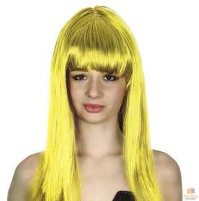 Yellow Long Straight Wig w/ Fringe - Womens Cosplay Costume/Fancy Dress Party