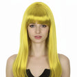 Yellow Long Straight Wig w/ Fringe - Womens Cosplay Costume/Fancy Dress Party