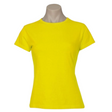 Womens Plain Yellow T-Shirt - 100% Cotton Casual Basic Top