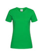 Womens Plain Ladies T SHIRT 100% COTTON Basic Tee Casual Top Size 6-24 T-Shirt - Green - 24