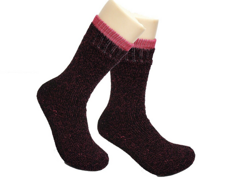 1 Pair Womens THERMAL HEATED SOCKS - Ladies Warm Winter Comfort Work Sox