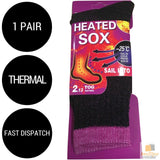 1 Pair Womens THERMAL HEATED SOCKS Warm Winter Comfort Work Sox Ski Ladies