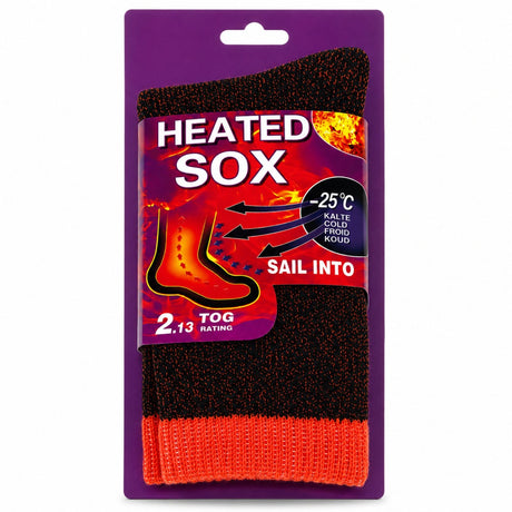 1 Pair Womens THERMAL HEATED SOCKS - Ladies Warm Winter Comfort Work Sox