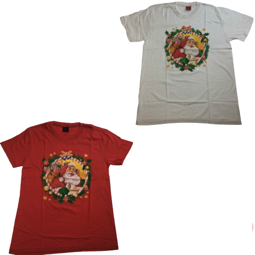 Adult Xmas CHRISTMAS T Shirt Merry Tee Top Santa S-XXL Mens Womens 100% COTTON - Red