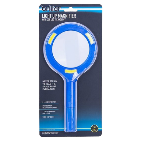 Magnifying Glass With Light COB LED Handheld Illuminated Magnifier Super Bright