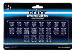 20x Brillar Lithium Button Cell Batteries