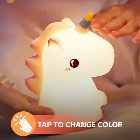 Brillar Unicorn Kids Night Light (Cute Squishy Colour Changing)